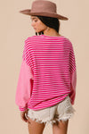 Just Like That Fuchsia Woven Sweater Top-[option4]-[option5]-Cute-Trendy-Shop-Womens-Boutique-Clothing-Store