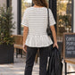 Seaside Pinstripe Babydoll Top-Cute-Trendy-Shop-Womens-Boutique-Clothing-Store