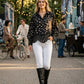 Dot & Lace Balloon-Sleeve Top-Cute-Trendy-Shop-Womens-Boutique-Clothing-Store