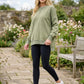 Vintage Beach Crewneck Sweatshirt-Olive-SMALL-Cute-Trendy-Shop-Womens-Boutique-Clothing-Store