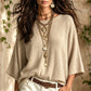 Heathered Fog Crewneck Knit-Khaki Brown-SMALL-Cute-Trendy-Shop-Womens-Boutique-Clothing-Store