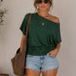 Coastal Casual Off Shoulder Top-Hunter Green-SMALL-Cute-Trendy-Shop-Womens-Boutique-Clothing-Store