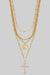 Rhinestone Cross Layered Gold Necklace-[option4]-[option5]-Cute-Trendy-Shop-Womens-Boutique-Clothing-Store