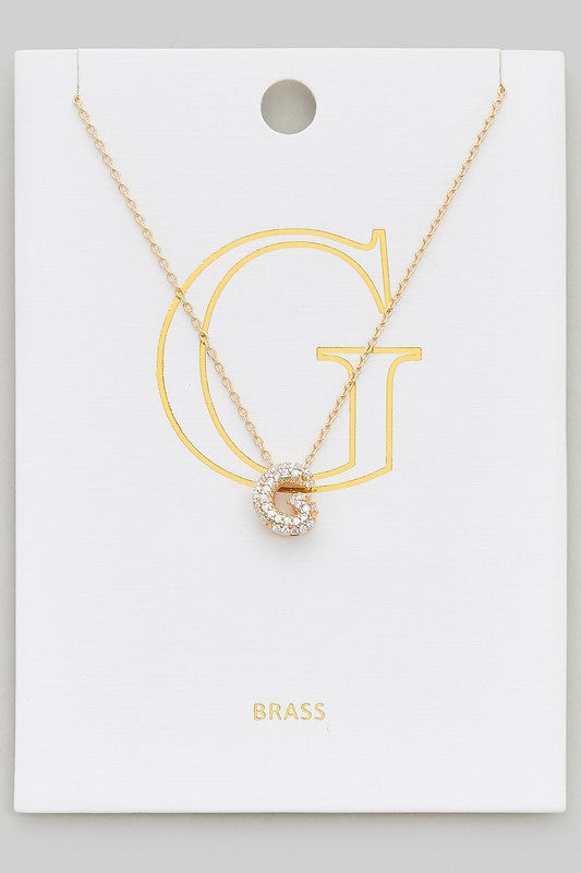 Let's Get Personal Initial Necklace G-[option4]-[option5]-Cute-Trendy-Shop-Womens-Boutique-Clothing-Store