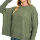 CloudKnit Cozy Melange Top-Olive-SMALL/MEDIUM-Cute-Trendy-Shop-Womens-Boutique-Clothing-Store