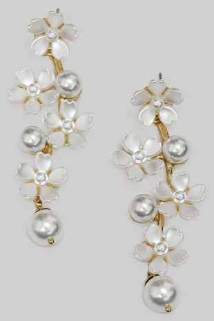 Out Too Late Pearl Flower Earrings-[option4]-[option5]-Cute-Trendy-Shop-Womens-Boutique-Clothing-Store