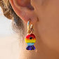 Rainbow Striped Glass Fish Huggie Earrings-Cute-Trendy-Shop-Womens-Boutique-Clothing-Store