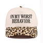 "On my worst behavior" Cap-Leopard-[option4]-[option5]-Cute-Trendy-Shop-Womens-Boutique-Clothing-Store