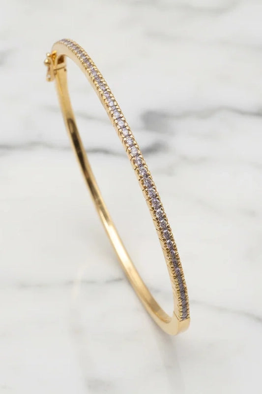 Shine Bright, Honey Pave Slim Bangle-Cute-Trendy-Shop-Womens-Boutique-Clothing-Store