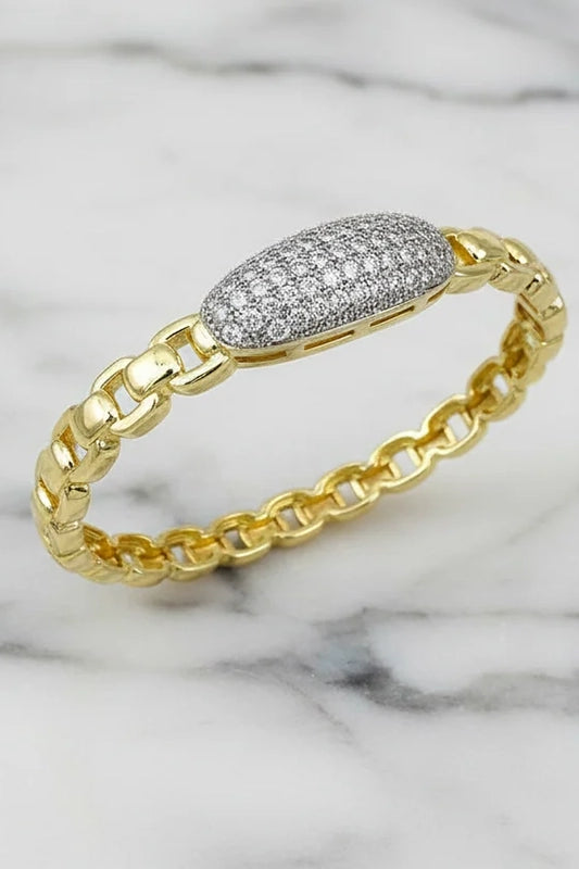 Shine On Pavé Link Bangle-Cute-Trendy-Shop-Womens-Boutique-Clothing-Store