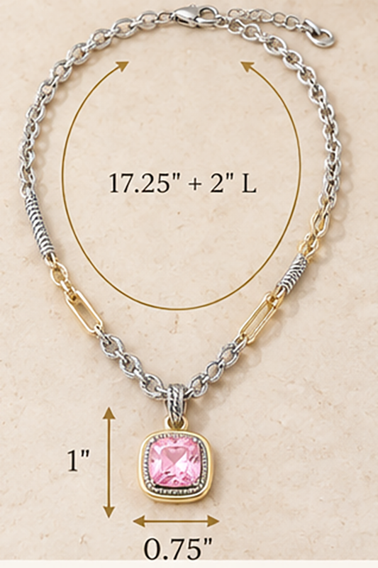 Sorrento Asymmetric Cable & Paperclip Necklace