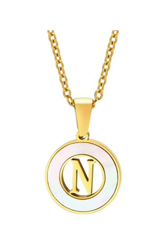 Mother of Pearl Initial Shell Pendant Necklace-N-[option4]-[option5]-Cute-Trendy-Shop-Womens-Boutique-Clothing-Store