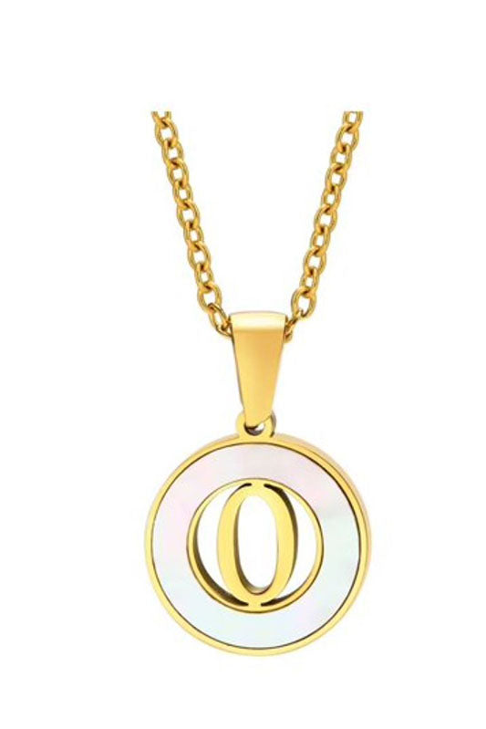Mother of Pearl Initial Shell Pendant Necklace-O-[option4]-[option5]-Cute-Trendy-Shop-Womens-Boutique-Clothing-Store