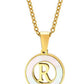 Mother of Pearl Initial Shell Pendant Necklace-R-[option4]-[option5]-Cute-Trendy-Shop-Womens-Boutique-Clothing-Store