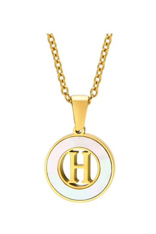 Mother of Pearl Initial Shell Pendant Necklace-H-[option4]-[option5]-Cute-Trendy-Shop-Womens-Boutique-Clothing-Store