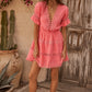 Boho Breeze Crochet-Accent Tiered Mini