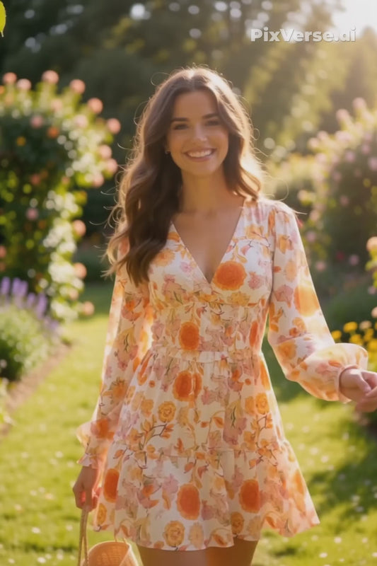 Makes Me Smile V Neck Dress