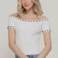 Plan Ahead  Off Shoulder Sweater Top