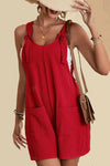 Hello Comfort Short Jumpsuit Red *Online & In Store*-[option4]-[option5]-Cute-Trendy-Shop-Womens-Boutique-Clothing-Store