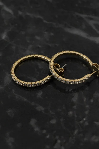 Let The Sparkle In Crystal Hoop Earrings-Gold-[option4]-[option5]-Cute-Trendy-Shop-Womens-Boutique-Clothing-Store