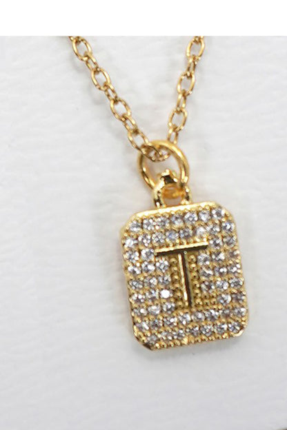 Rhinestone Initial Necklace Gold Limited Letters-T-[option4]-[option5]-Cute-Trendy-Shop-Womens-Boutique-Clothing-Store