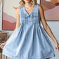 Talk To Me V Neck Denim Dress-[option4]-[option5]-Cute-Trendy-Shop-Womens-Boutique-Clothing-Store