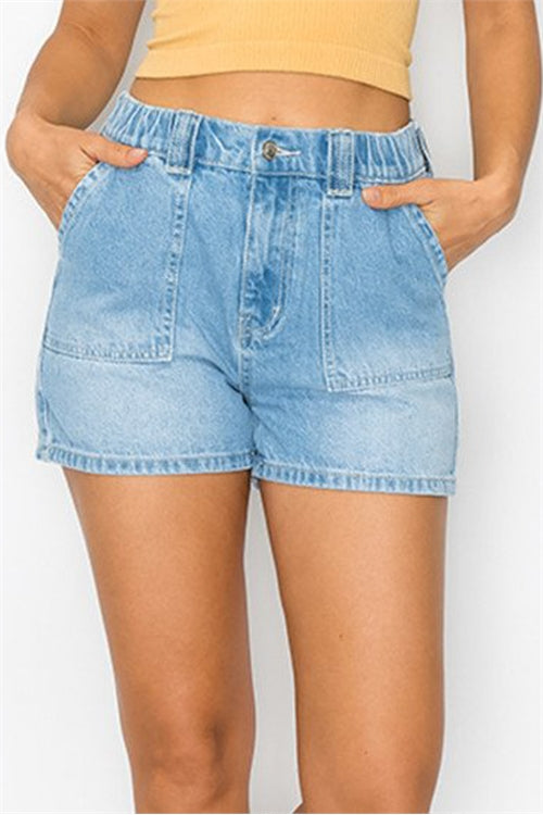 Bring it On Light Denim Shorts-[option4]-[option5]-Cute-Trendy-Shop-Womens-Boutique-Clothing-Store